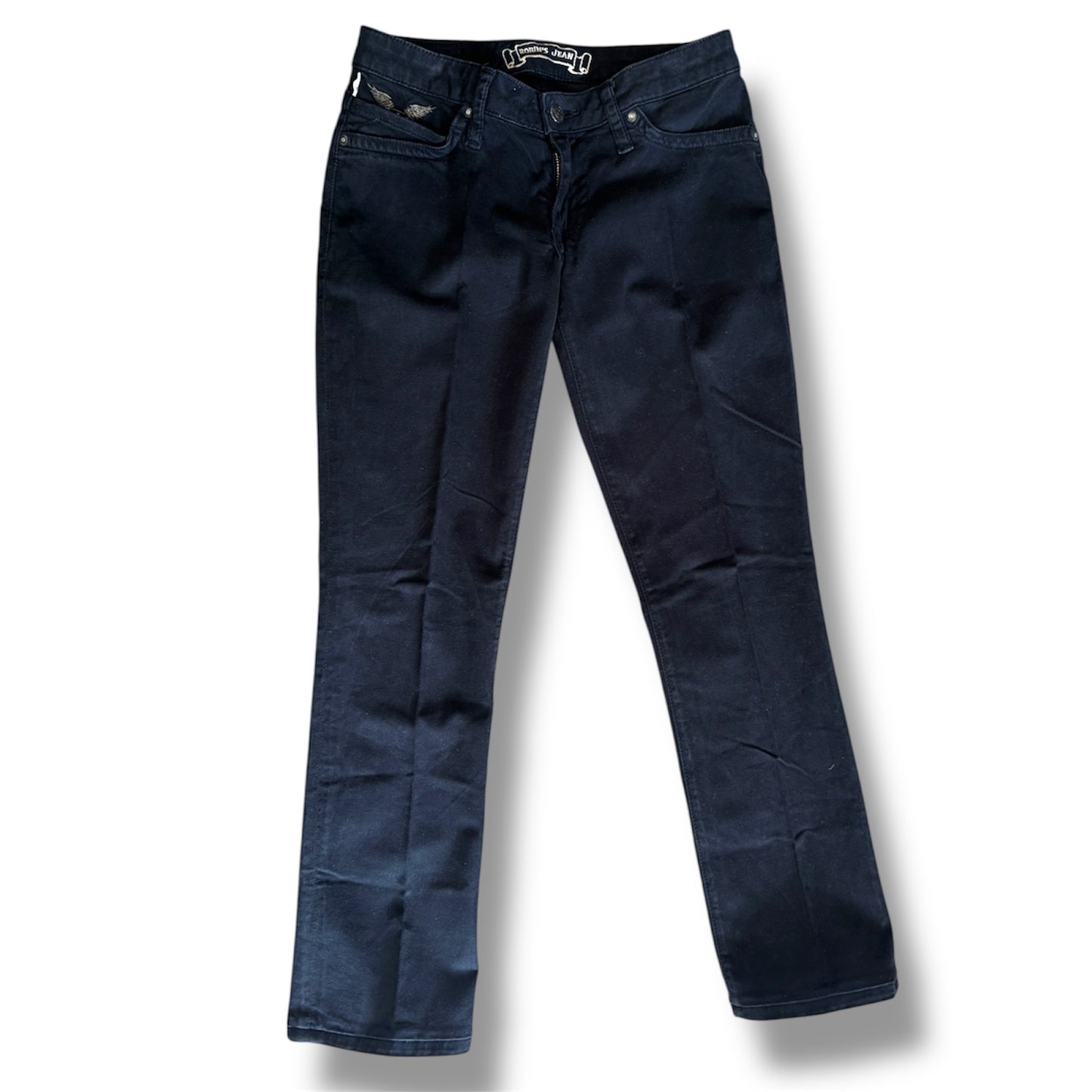Robin's Jeans Black Brushed Denim Size 26