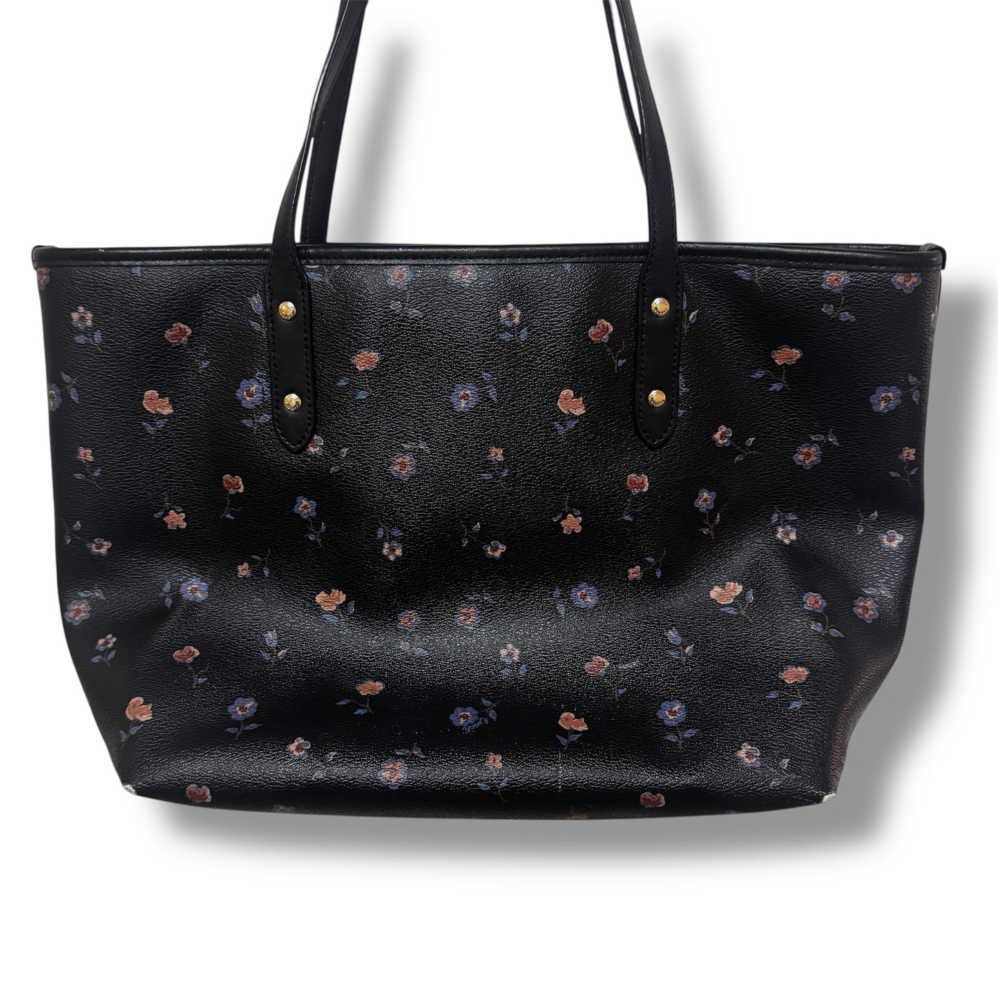Coach City Tote Black Floral Print