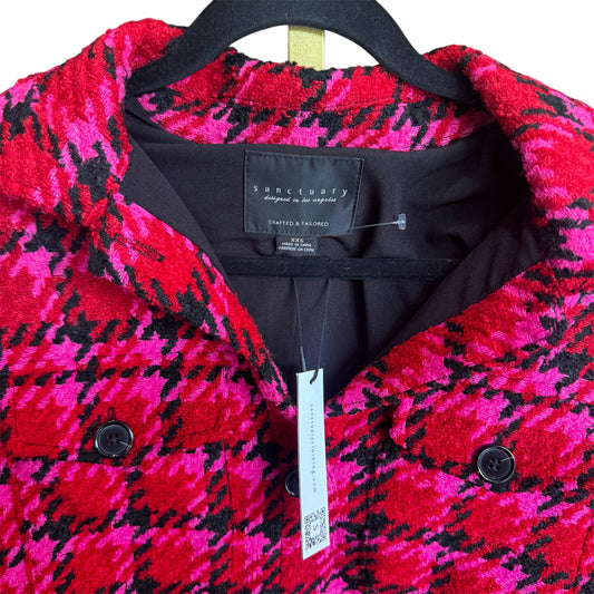 Sanctuary Red & Pink The Shacket Size XXS