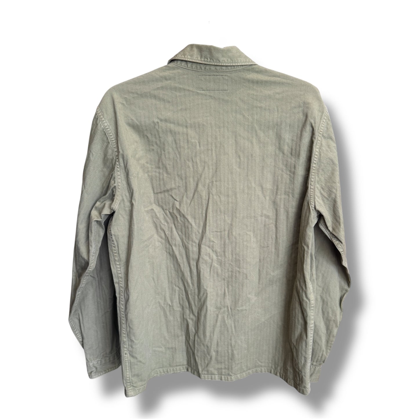 RRL Ralph Lauren Herringbone Military Shirt Size Medium