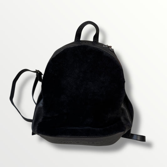 Plinio Visona Black Fur Backpack