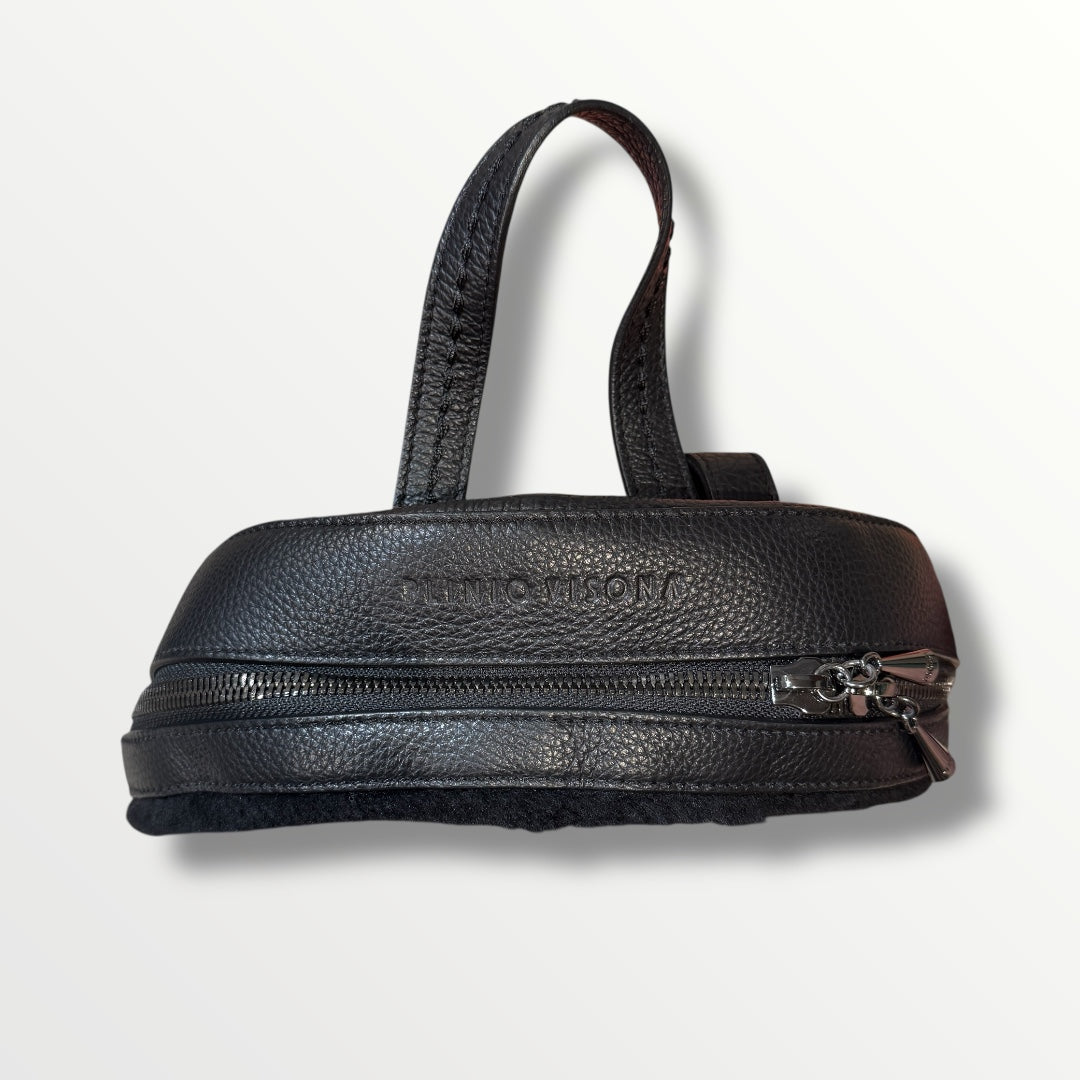 Plinio Visona Black Fur Backpack