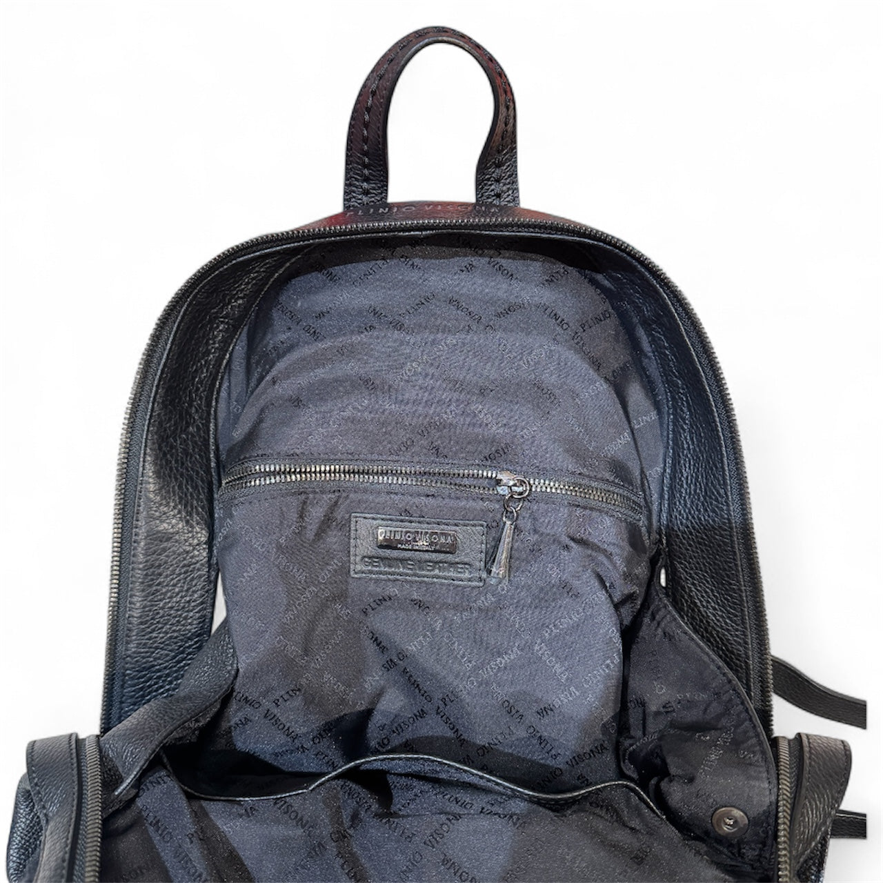 Plinio Visona Black Fur Backpack