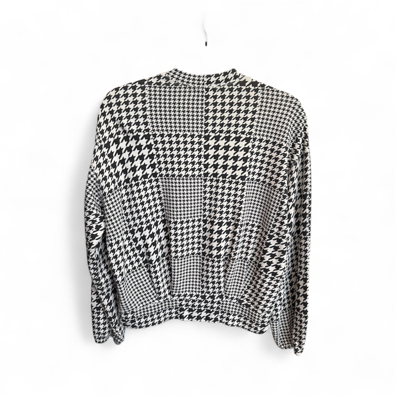 Monrow Houndstooth Black & White Fleece Size Small