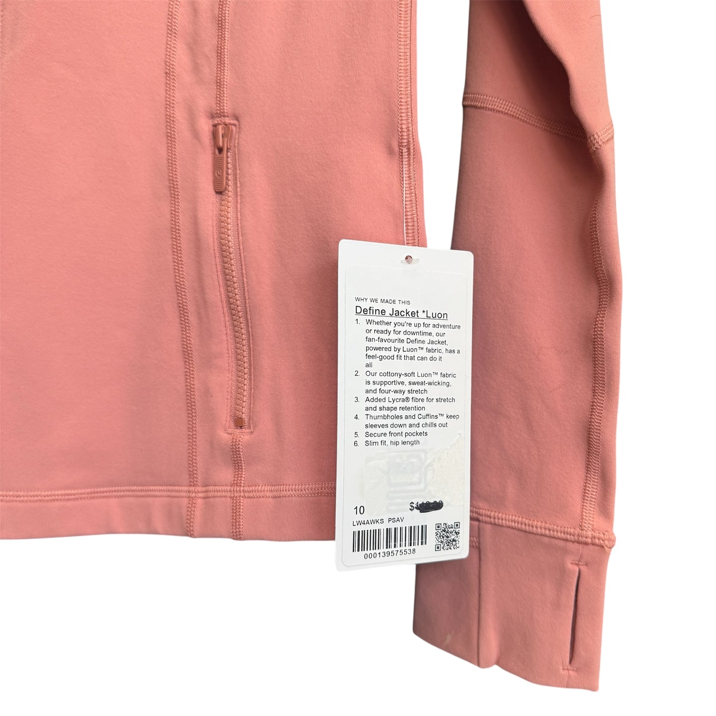 Lululemon Define Jacket in Nunu Pink Size 10