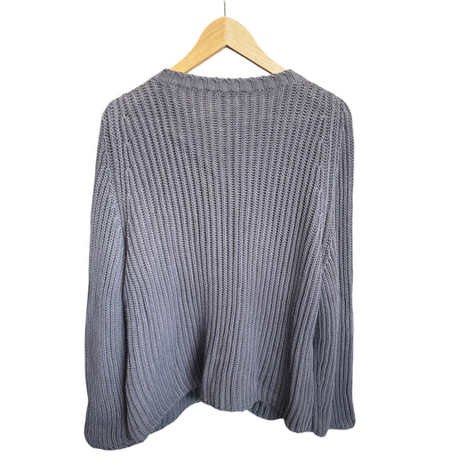 Jil Sander Rib Knit Cardigan in Grey Size 42