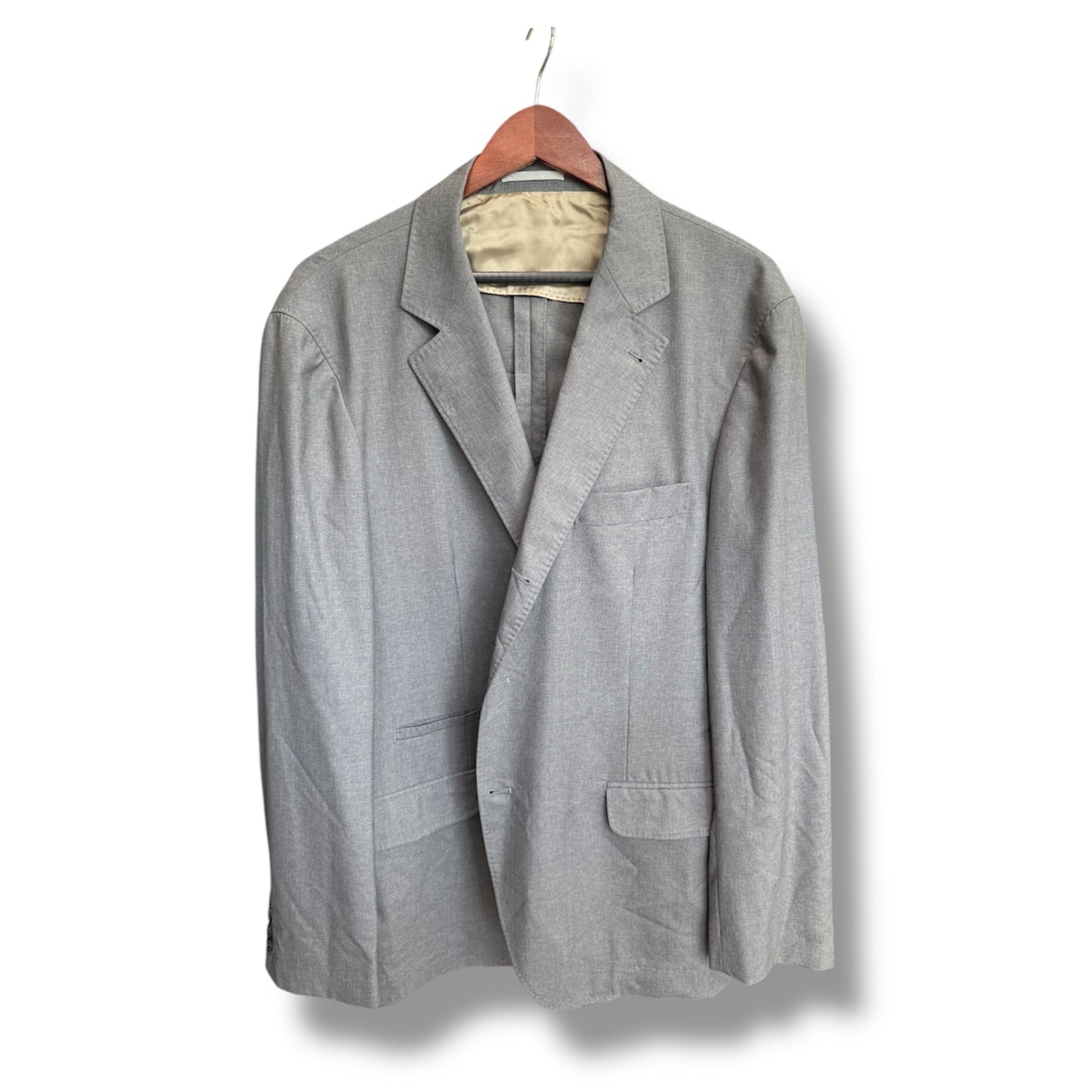 Brunello Cucinelli Gray Wool & Silk Sport Coat Size 54