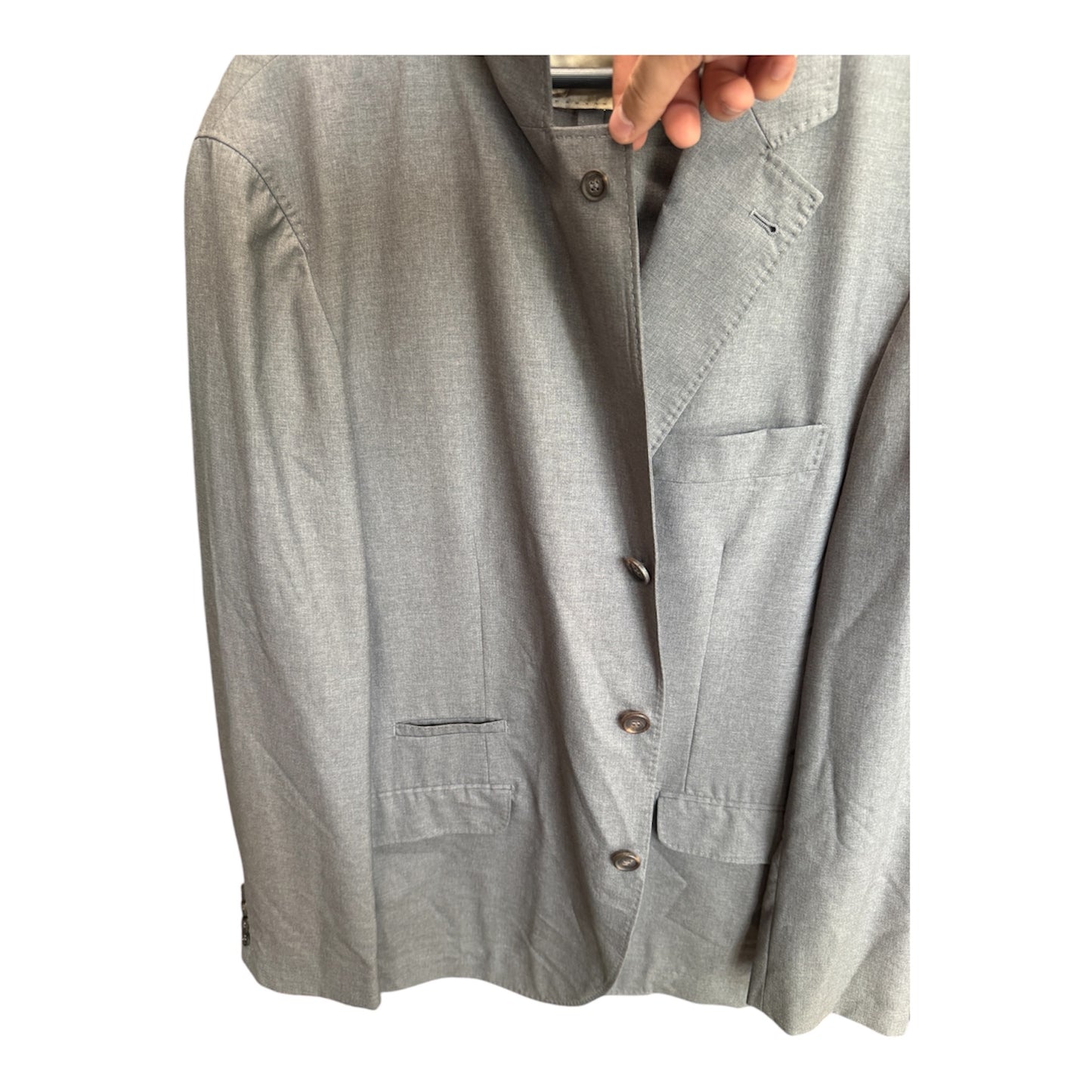 Brunello Cucinelli Gray Wool & Silk Sport Coat Size 54