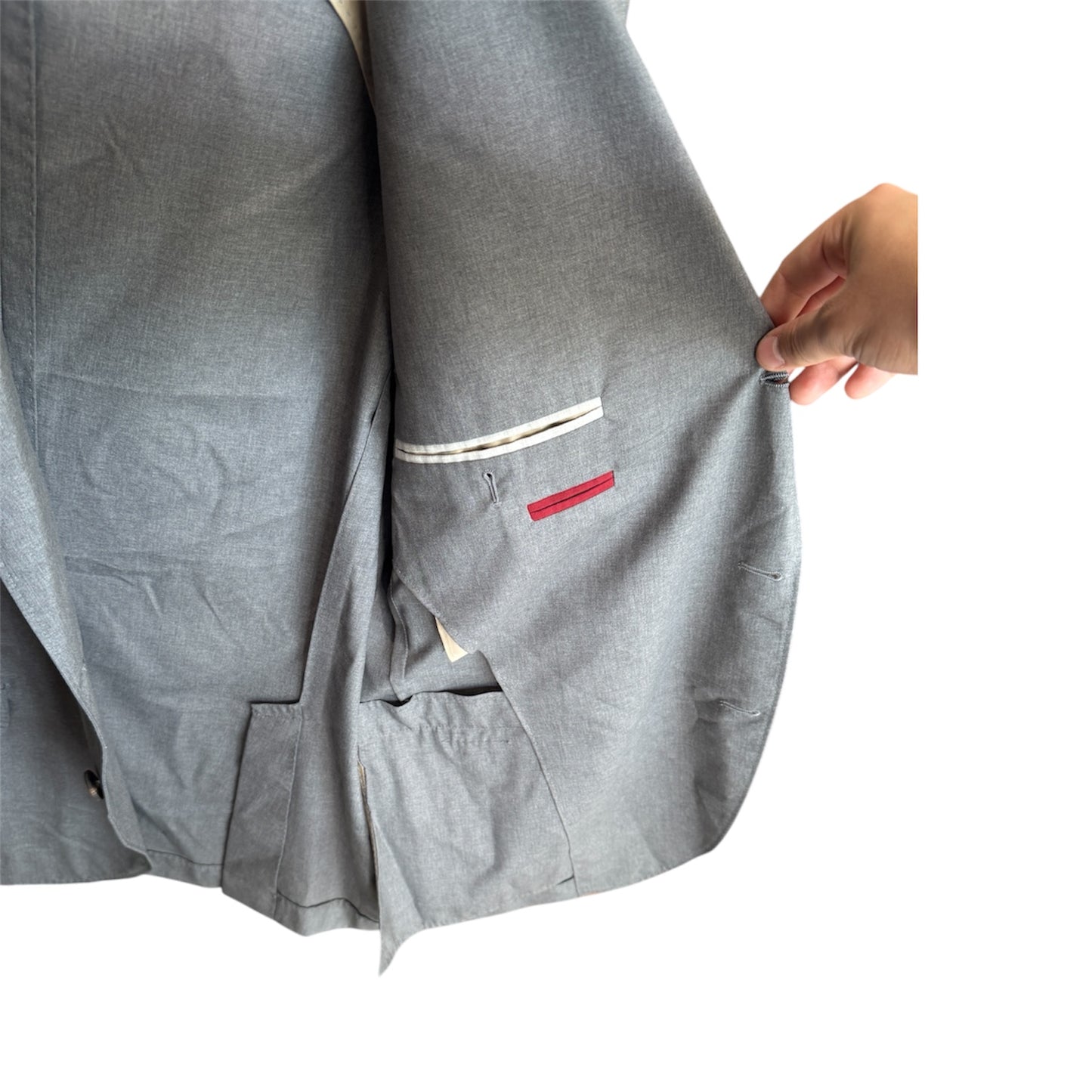 Brunello Cucinelli Gray Wool & Silk Sport Coat Size 54