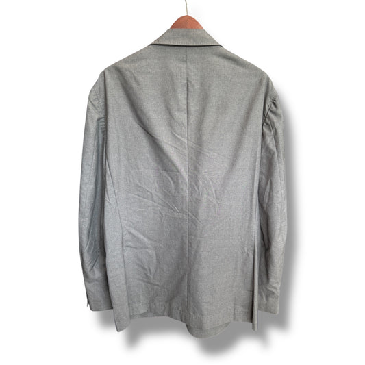 Brunello Cucinelli Gray Wool & Silk Sport Coat Size 54
