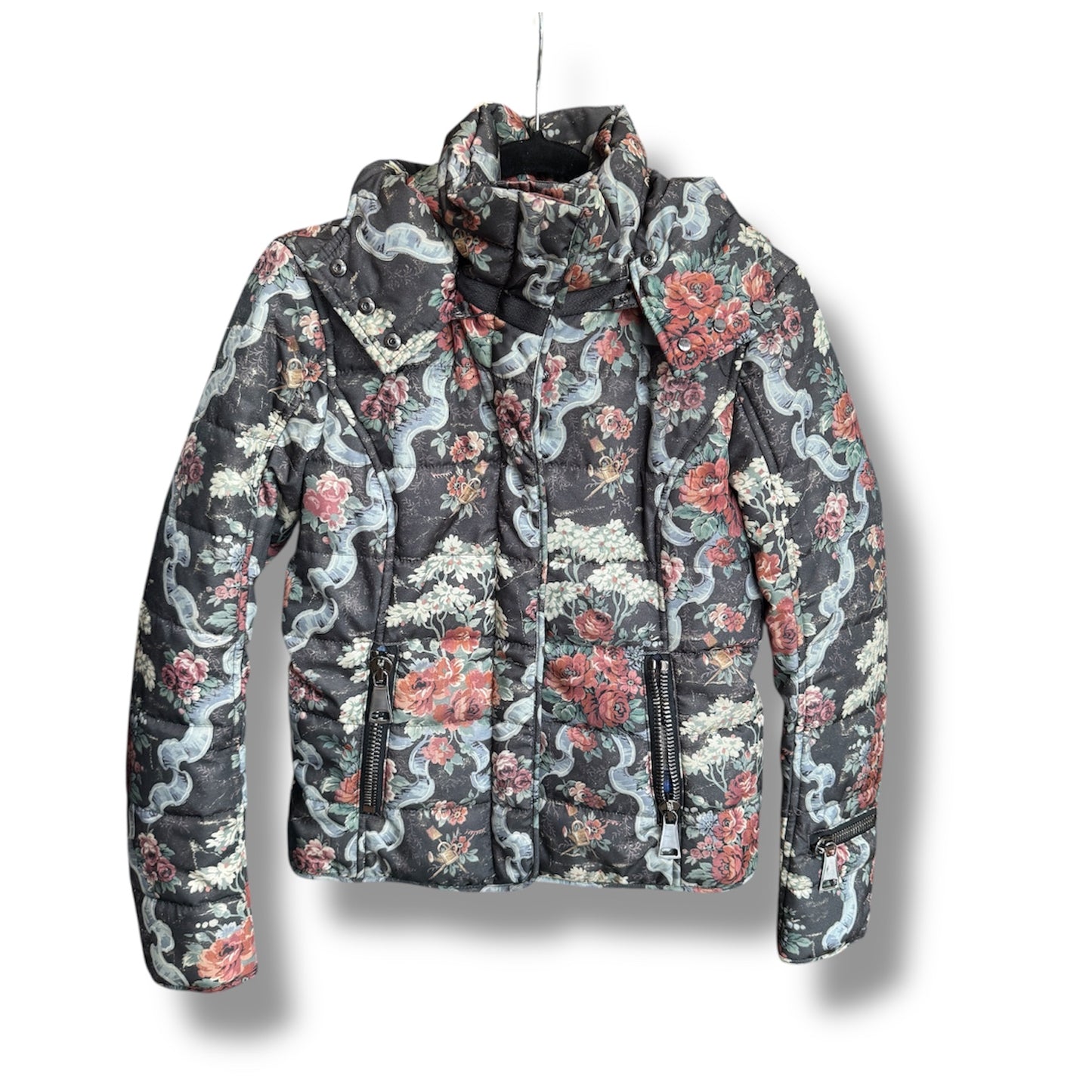 Authier Ski 'Big Roses' Puffer Jacket Size 40