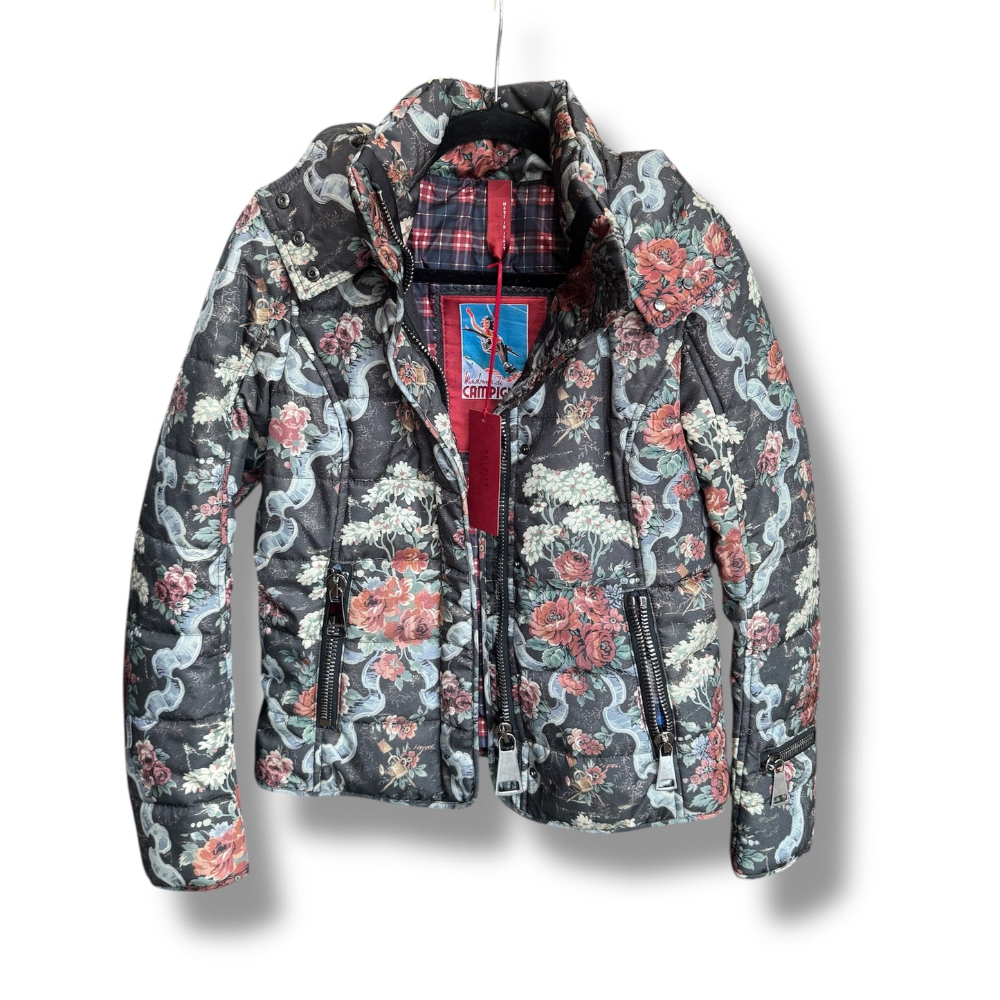 Authier Ski 'Big Roses' Puffer Jacket Size 40