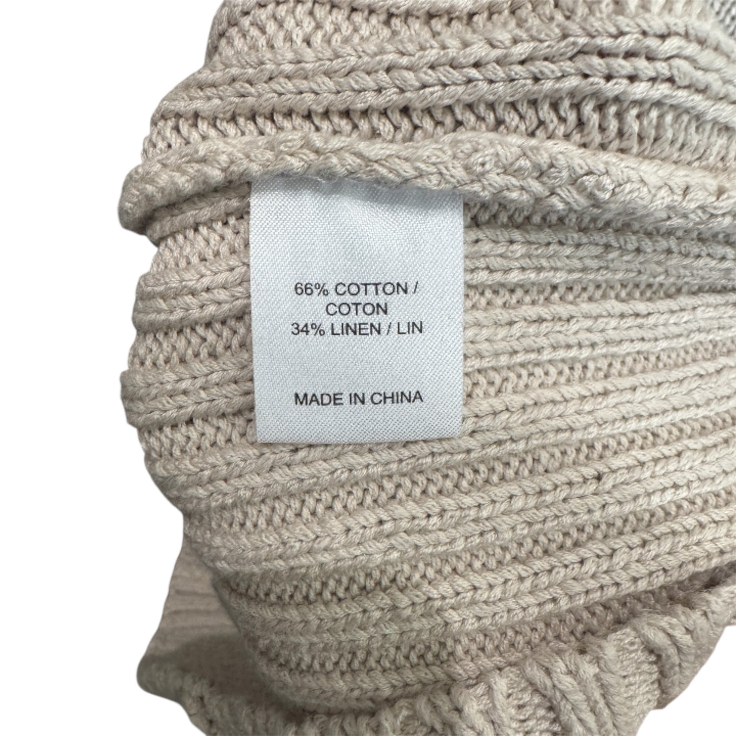 Brochu Walker Beige Knit Sweater Size Small