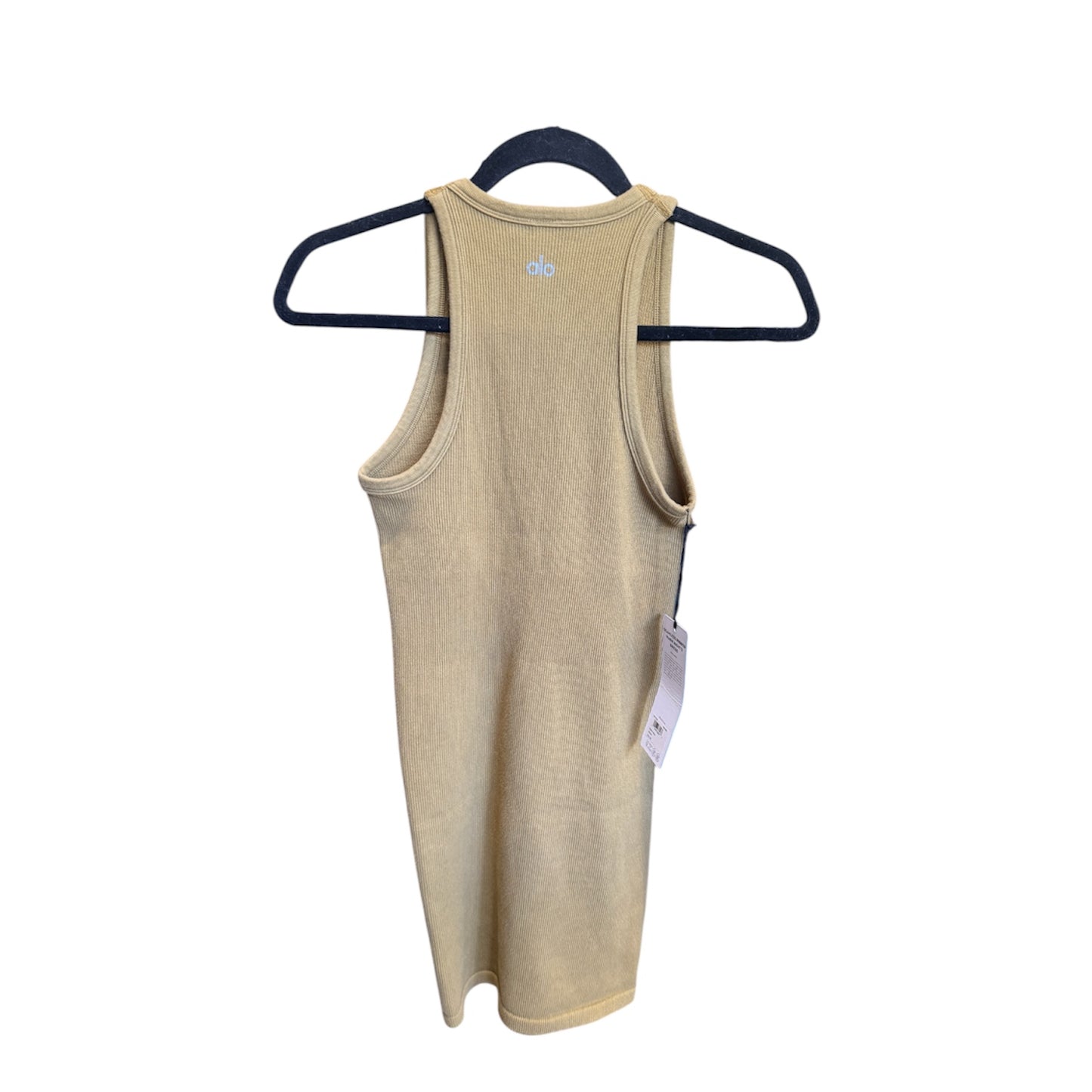 ALO Seamless Ribbed Warm Nights Dress Golden Olive size XS