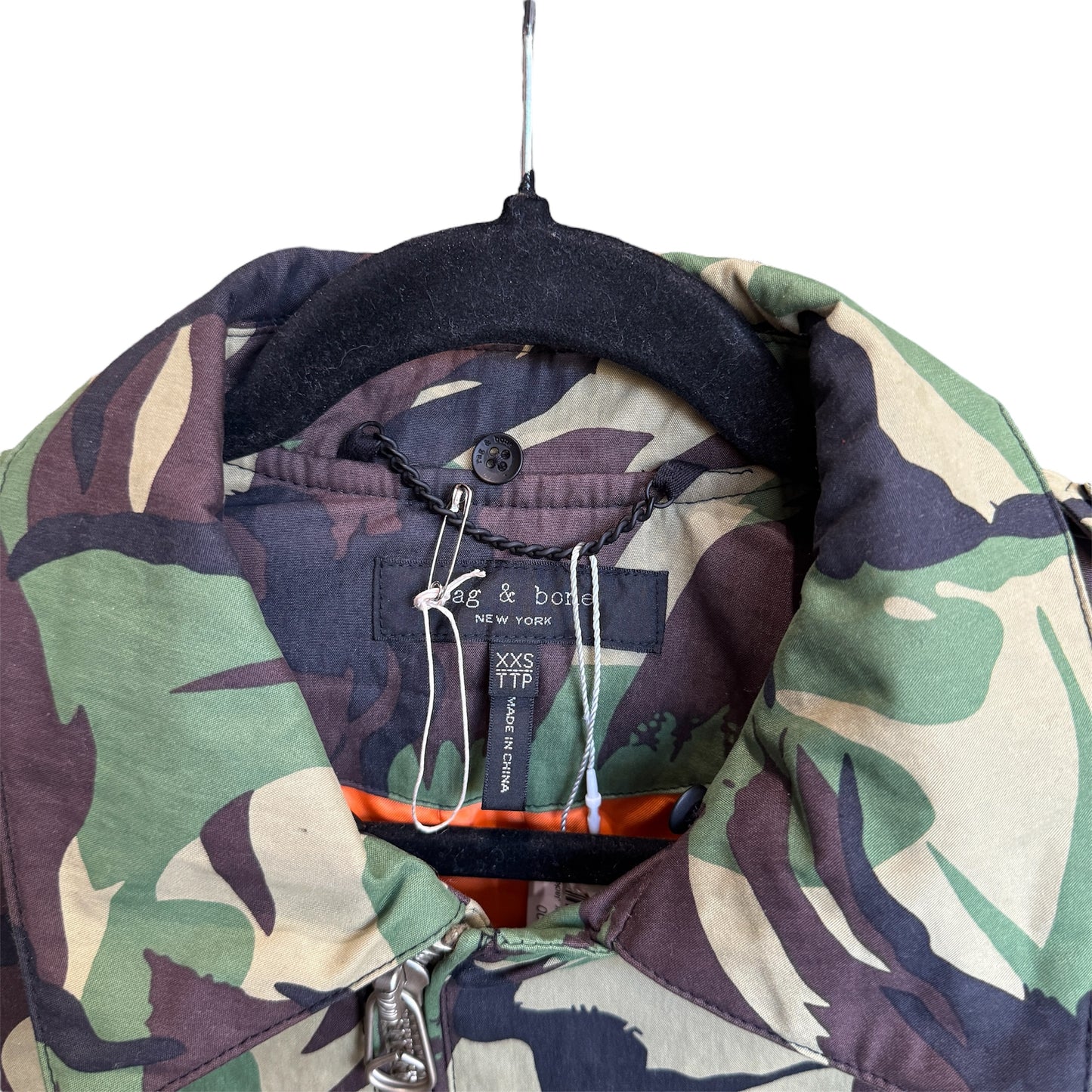 Rag & Bone Camo Bomber Jacket Size XXS