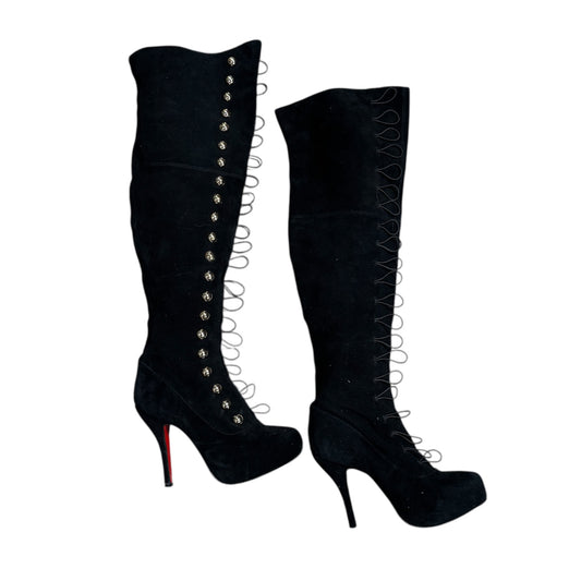 Christian Louboutin Supra Fifre 120 Suede Boots Size 38