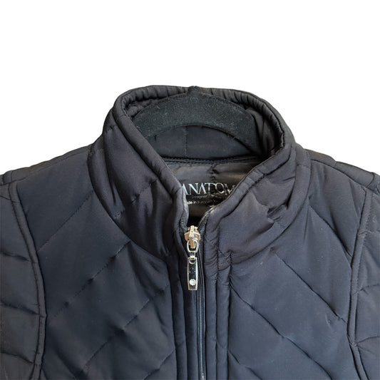 Anatomie Black Diagonal Puffer Vest Size M