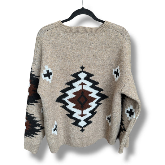 Lavender Tribe Aztec Western Pullover Sweater Size Small