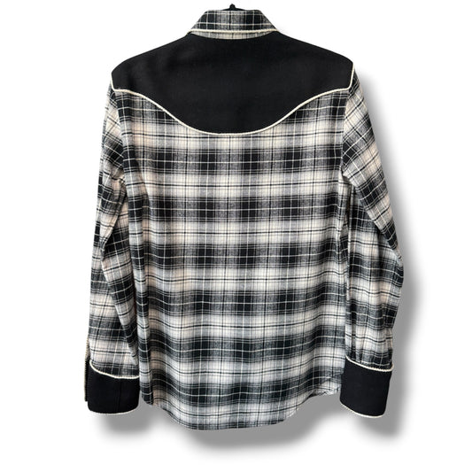 Dsquared2 Floral Embroidered Western Tartan Shirt Size 44