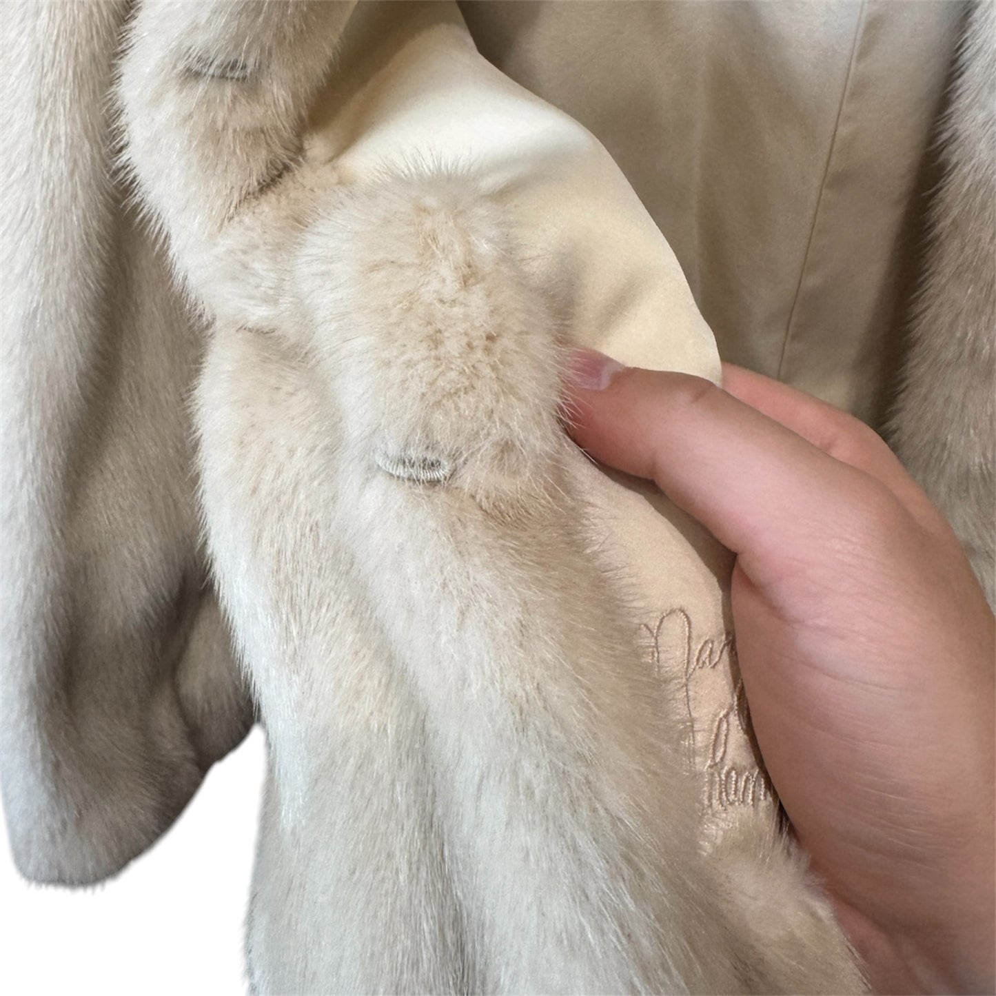 Vintage Mink Ivory Mink Fur Coat