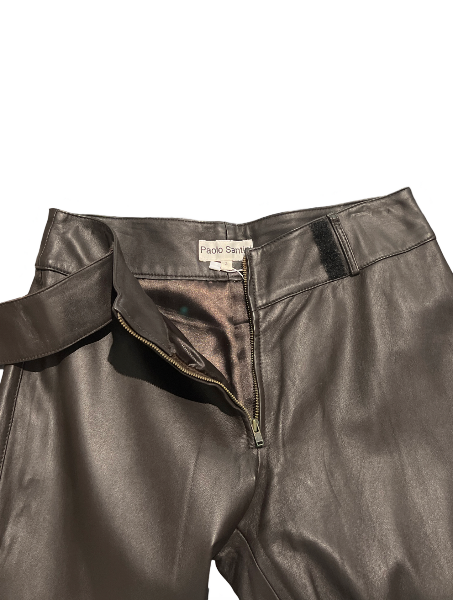 Paolo Santini Leather Black Pants /2