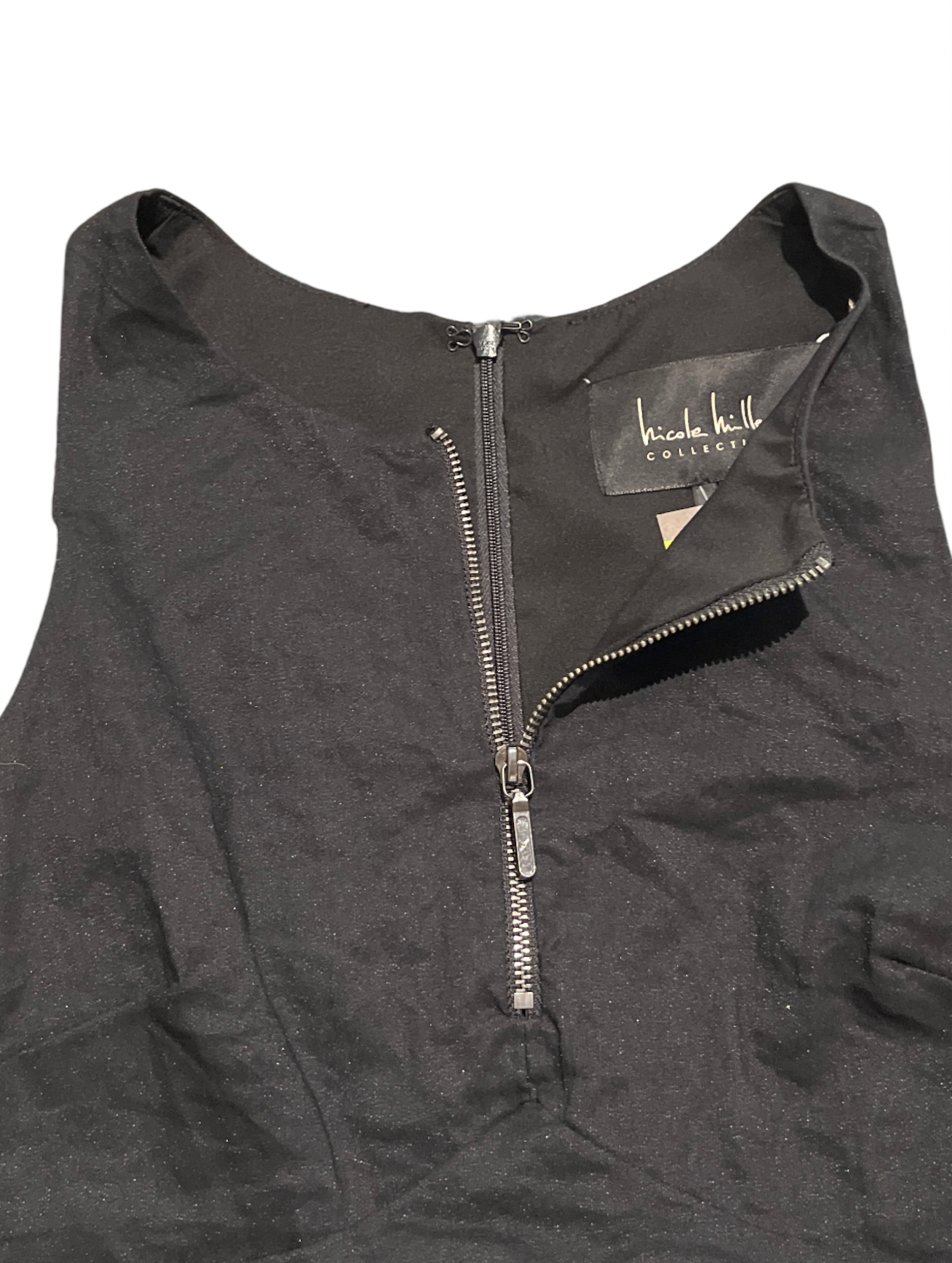 Nicole Miller Collection Black Ruched Dress/8