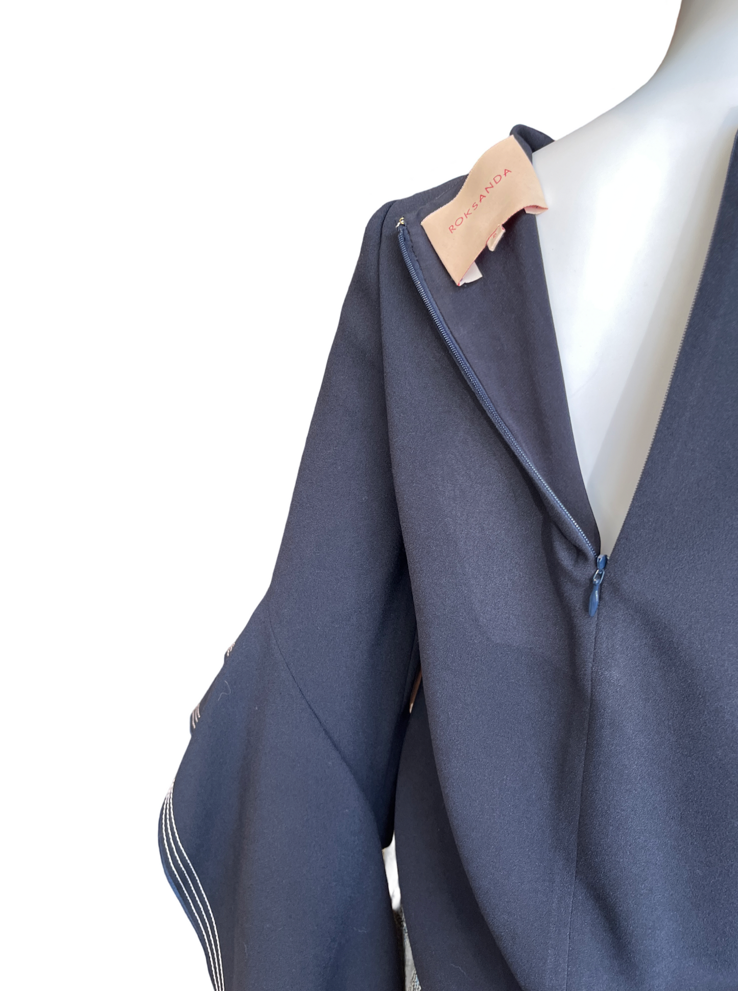 Roksanda Navy Stitches Detail Blouse /8
