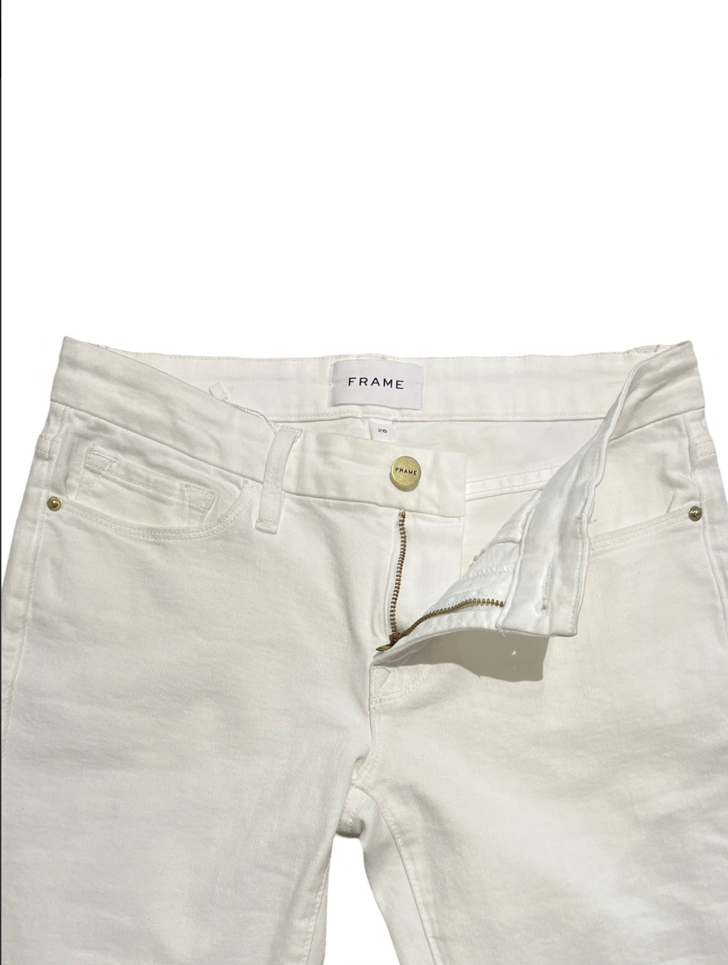 Frame Skinny White Jeans /26