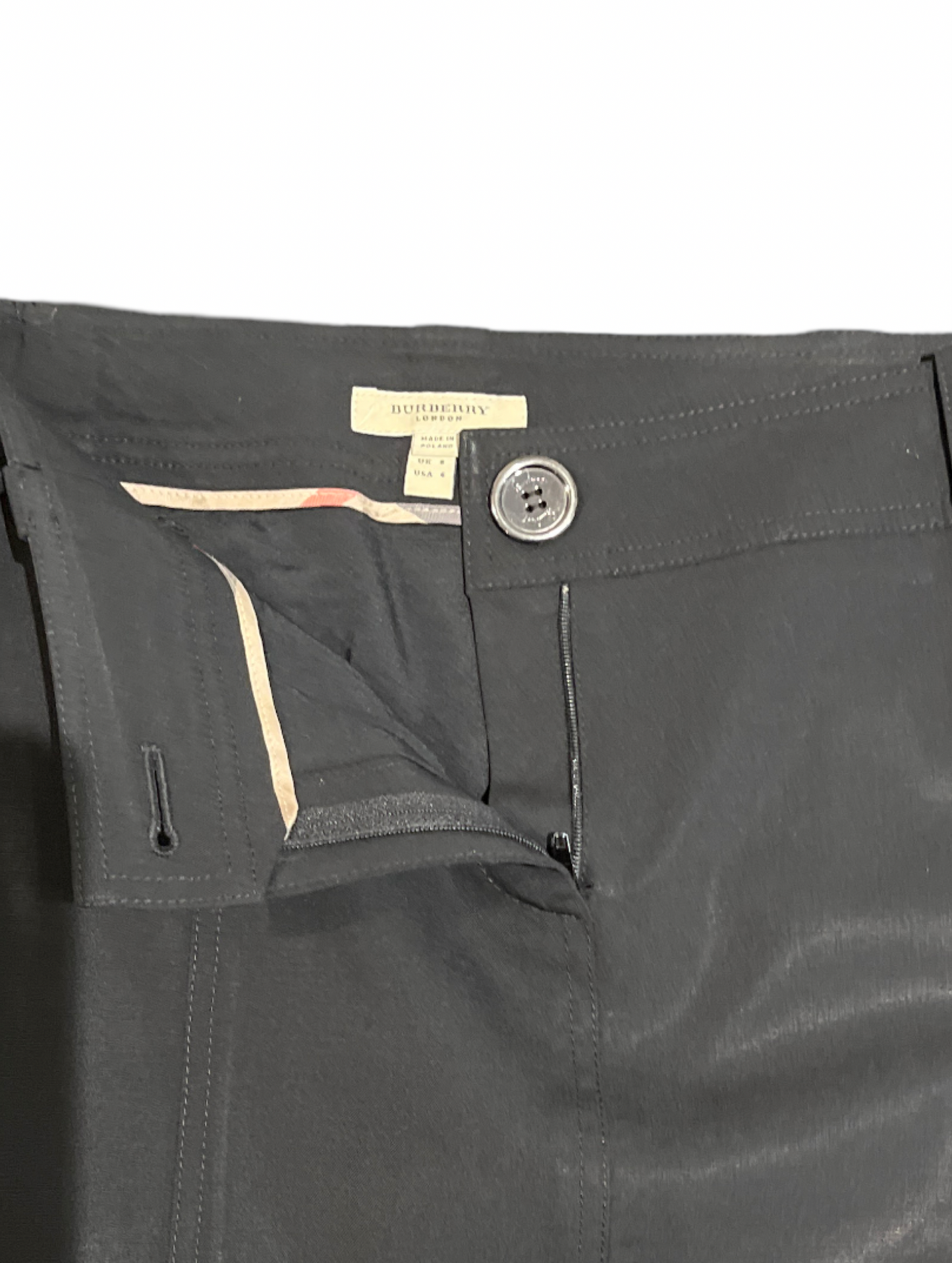 Burberry Black Solid Mini Skirt /6