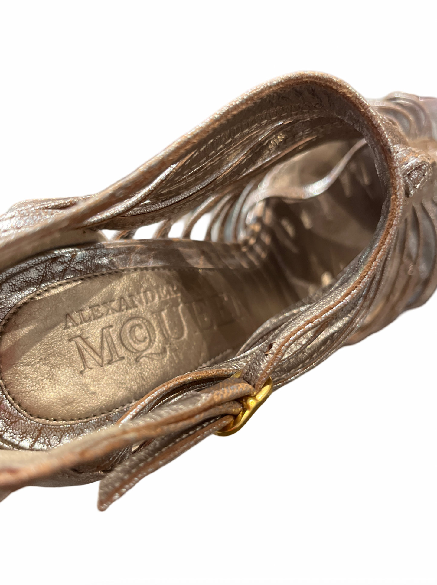 Alexander McQueen T-Straps & Knots High Heel Sandals /38