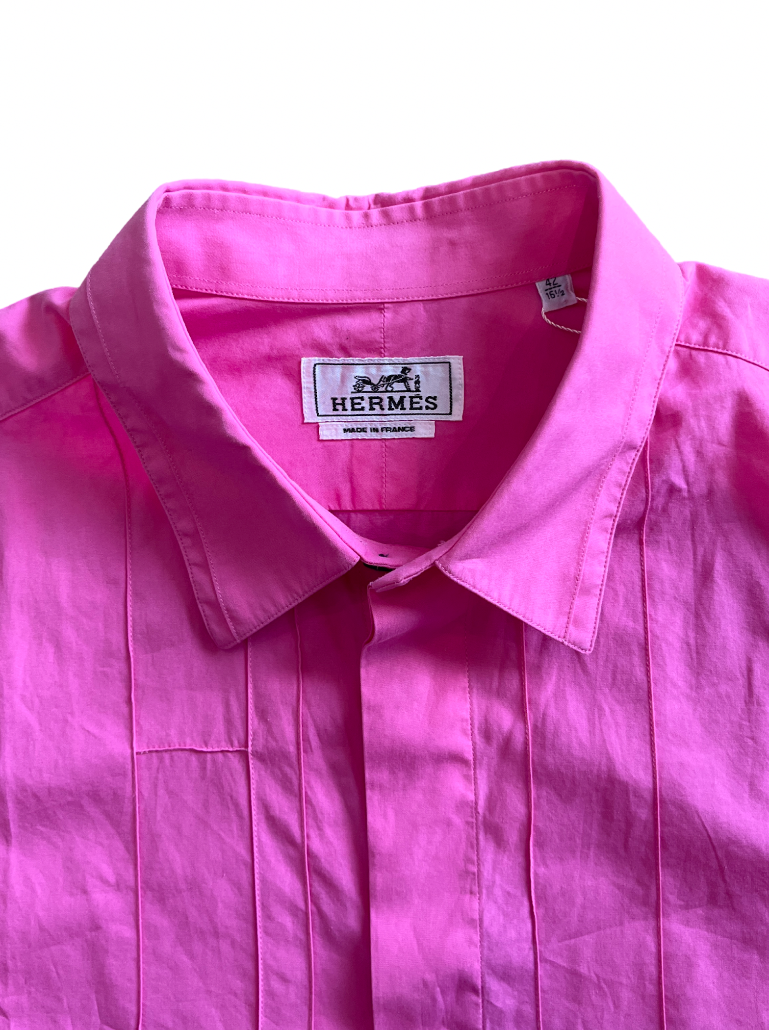 Hermes Hot Pink Collared Shirt Long Sleeve Men's : 42/16.5 the-aspenite Hermes Hot Pink Collared Shirt Long Sleeve Men's : 42/16.5 the-aspenite