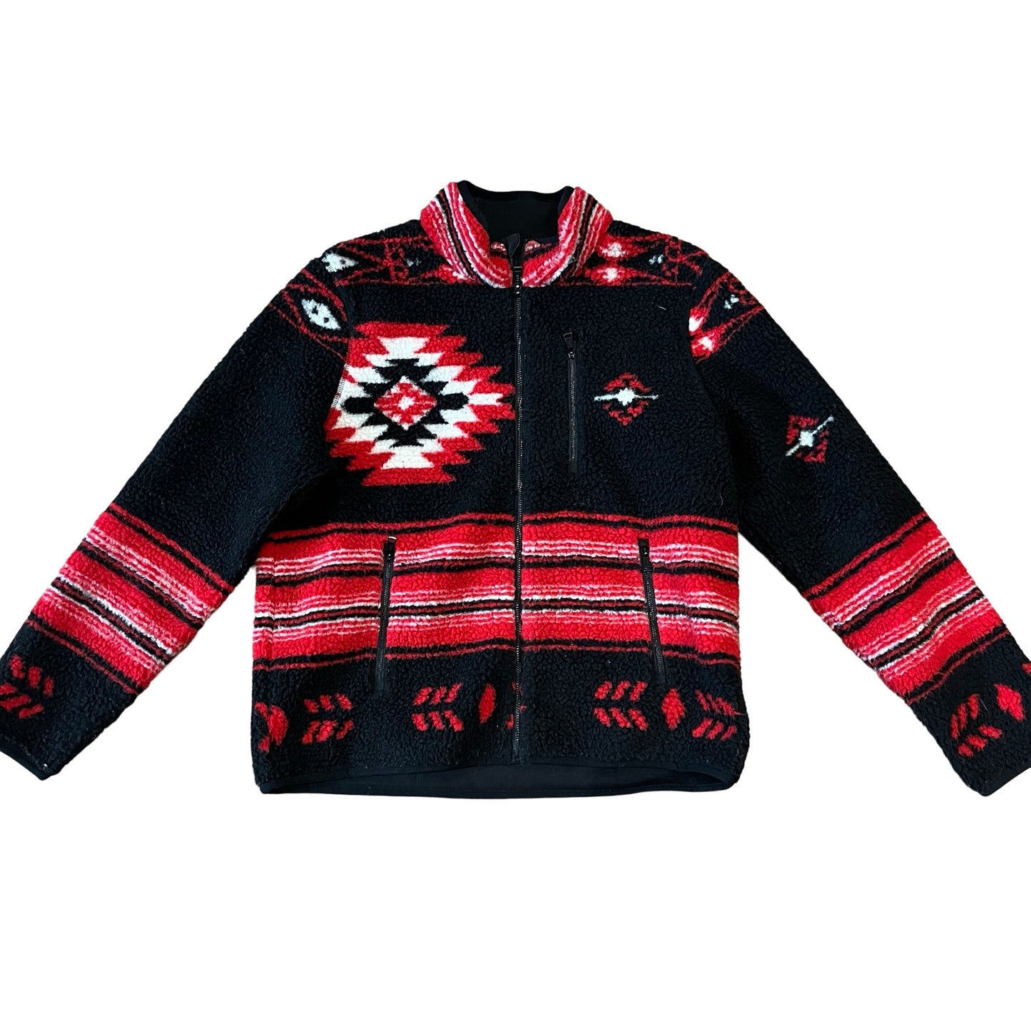 Ralph Lauren Aztec Jacquard Faux-Shearling Jacket
