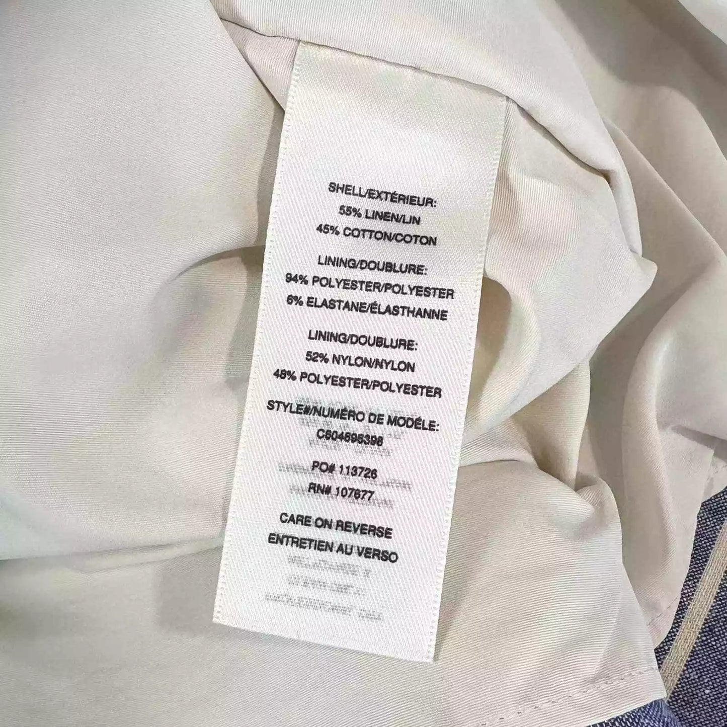 Alice + Olivia Dress Lindsey Stripe Linen Blue and White Size 0