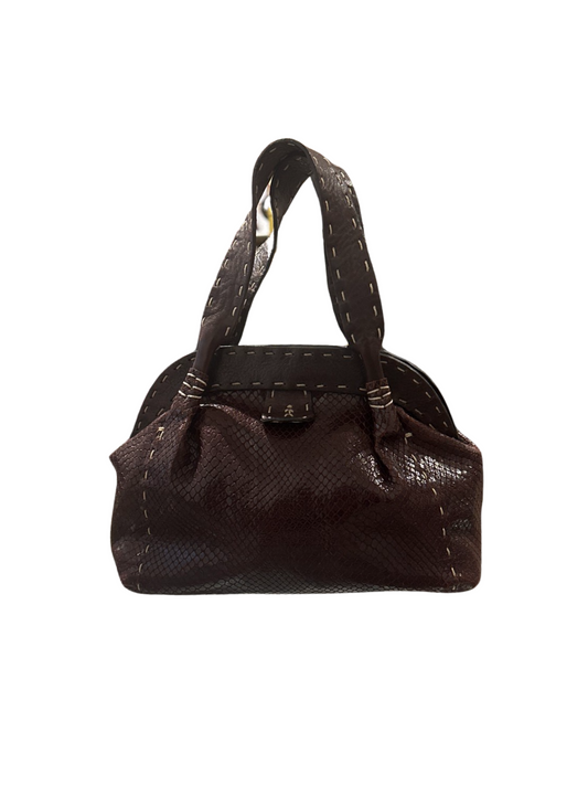 Henry Beguelin Dark Plum Leather Small Bag