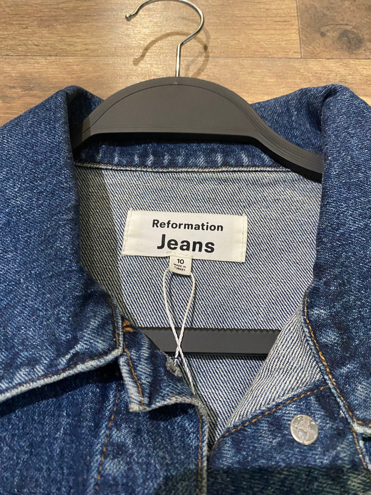 Reformation Jeans Blue Denim Long Sleeve Dress