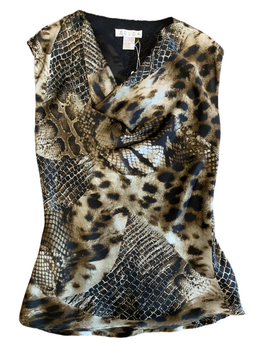 Zelda Snake Print sleeveless top
