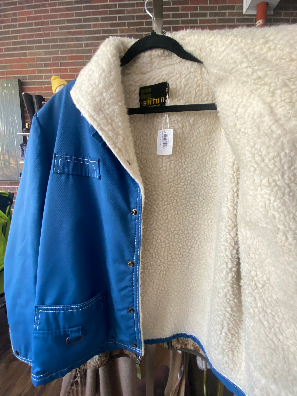 Silton Vintage 1970's roe bucks sherpa lined denim jacket