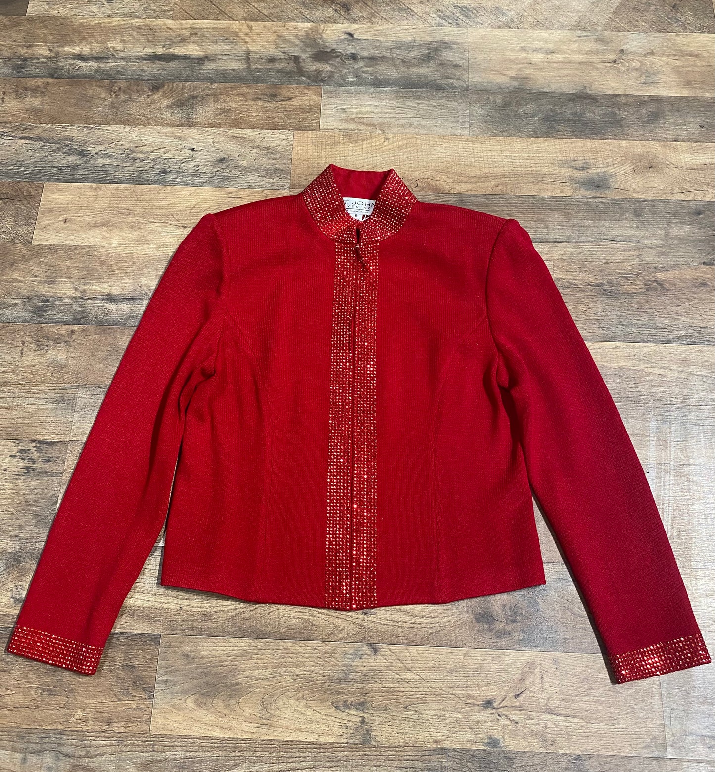 St.John Red Cardigan Size 8