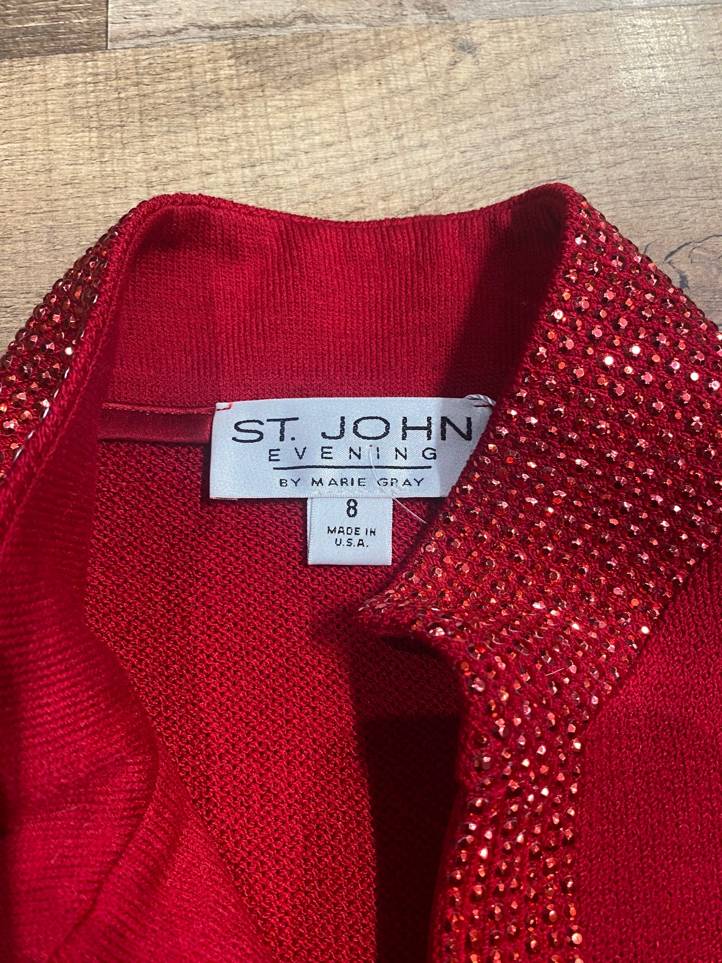 St.John Red Cardigan Size 8