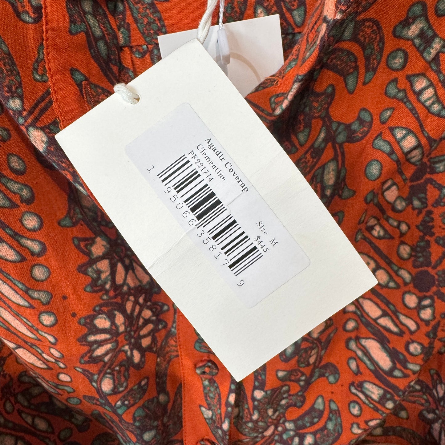New Ulla Johnson Agadir Coverup Orange Belted Dress Size Medium