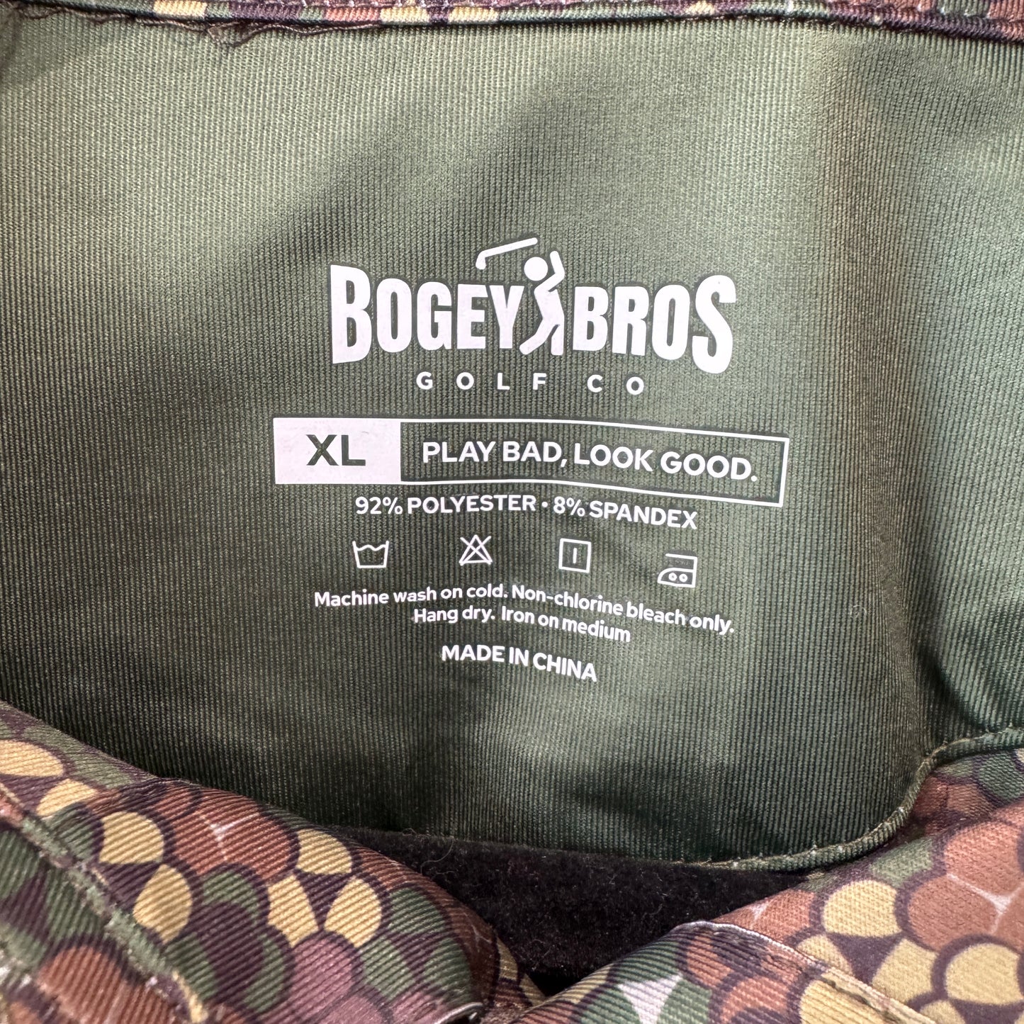 Bogey Bros Golf Men's Polo Shirt Camo XL New
