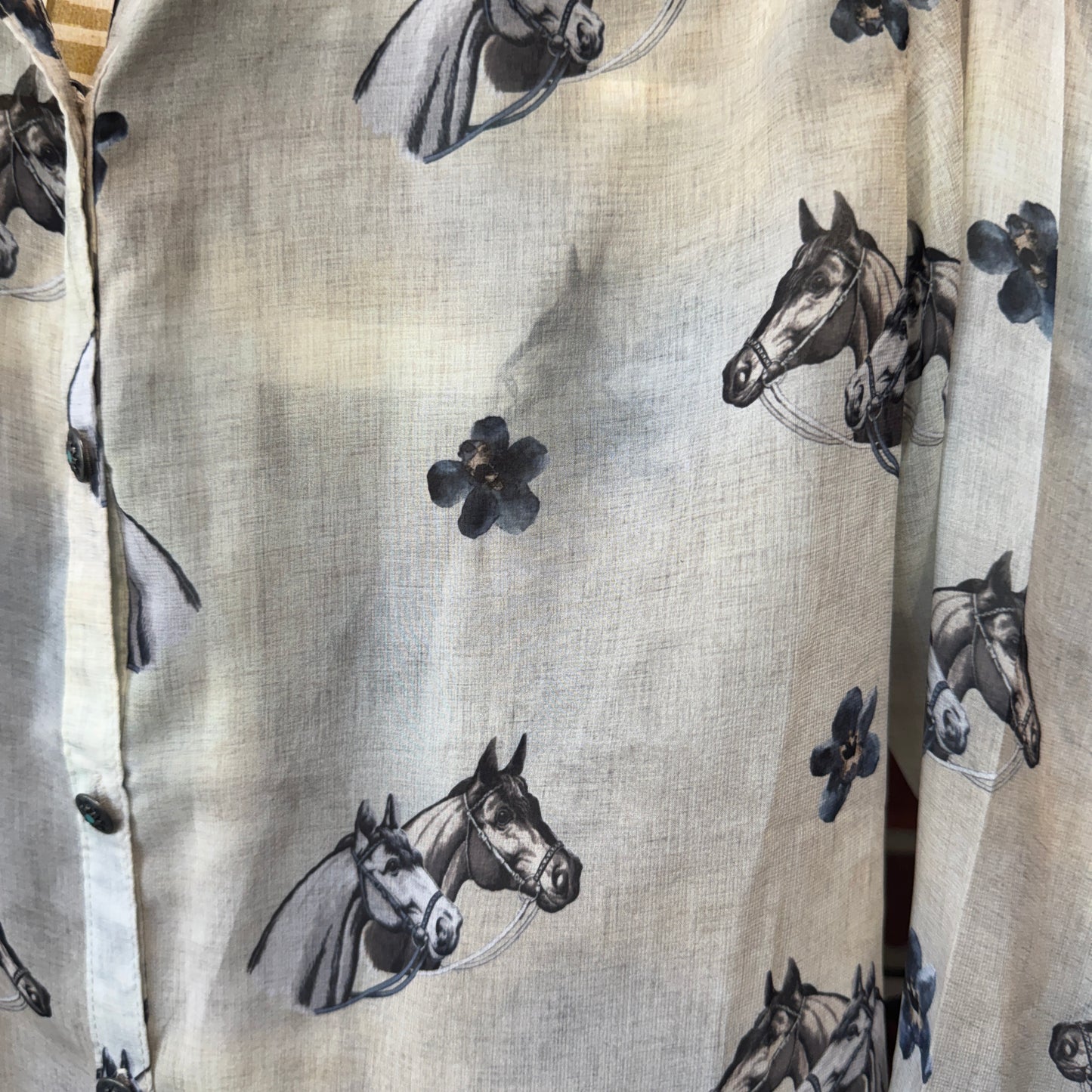 Tasha Polizzi Printed Raelyn Western Blouse Size Medium