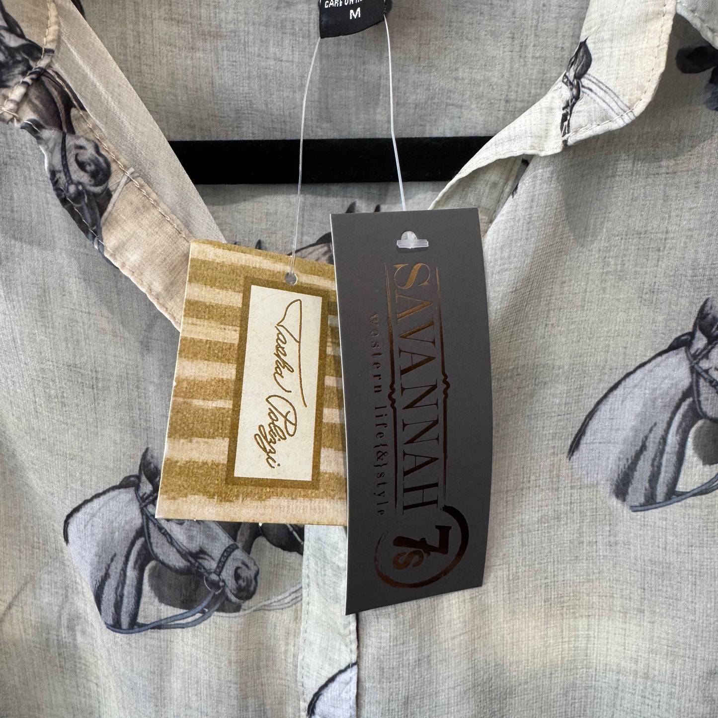 Tasha Polizzi Printed Raelyn Western Blouse Size Medium
