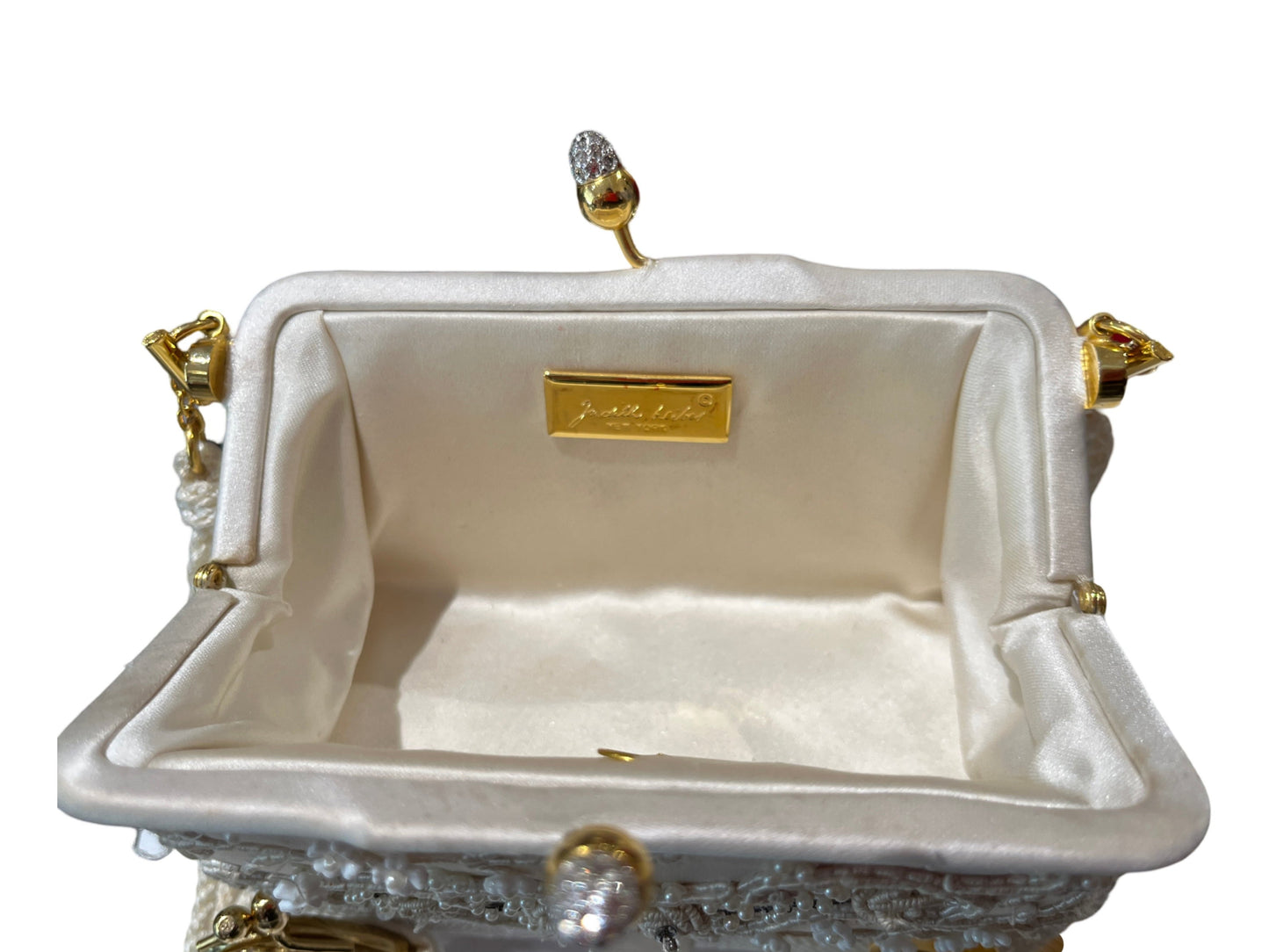 Vintage Judith Leiber Pearl Satin Clutch