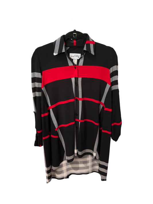Joseph Ribkoff Black/Red/White Top