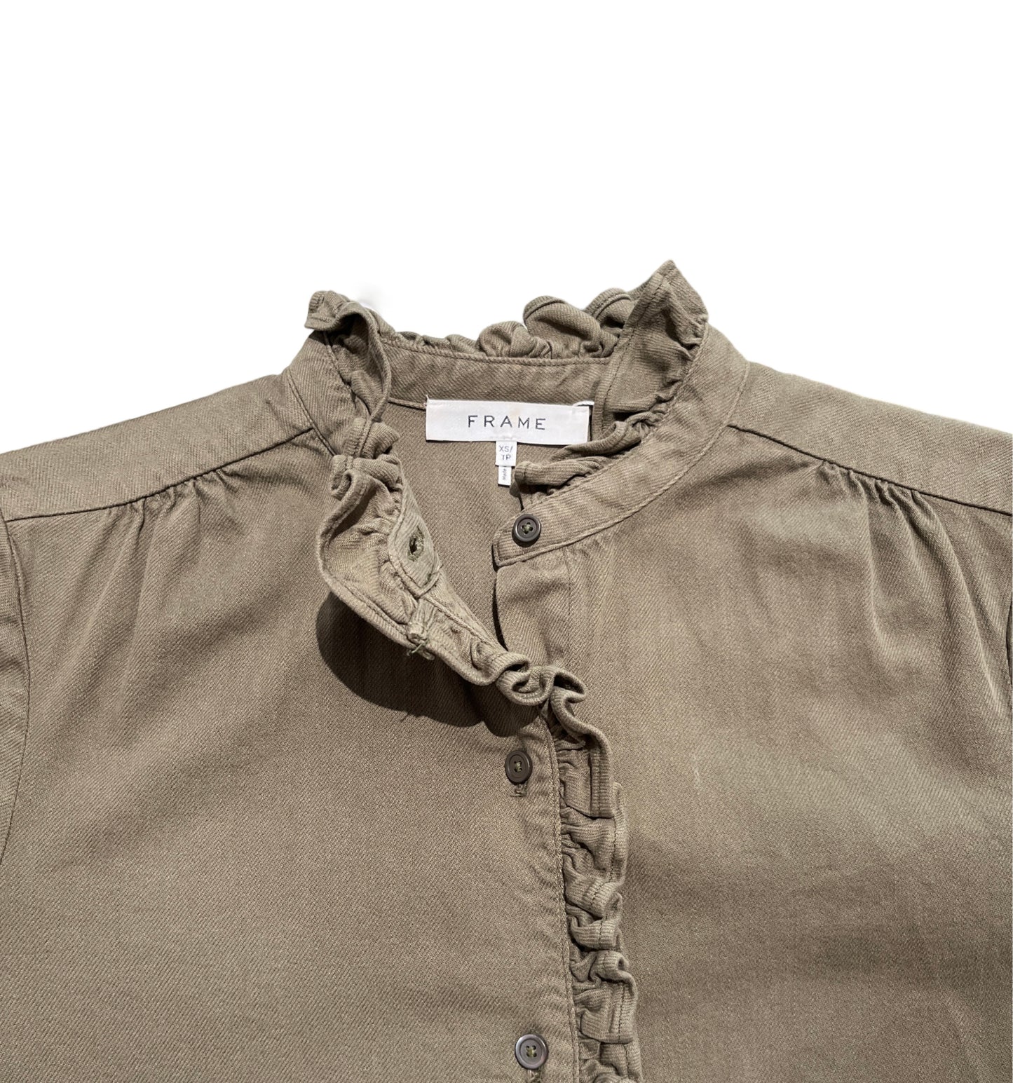 Frame - Green Long Sleeve Shirt/ XS