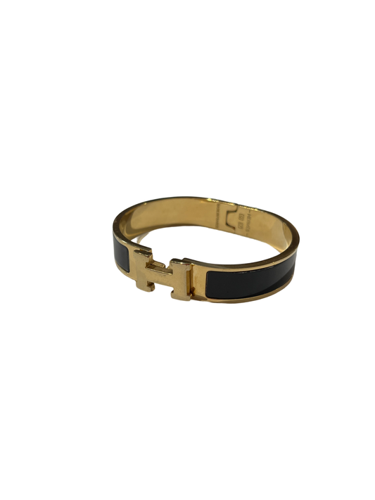 Hermes Black & Gold Bracelet