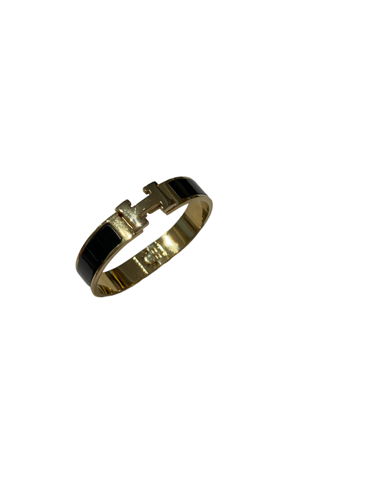 Hermes Black & Gold Bracelet