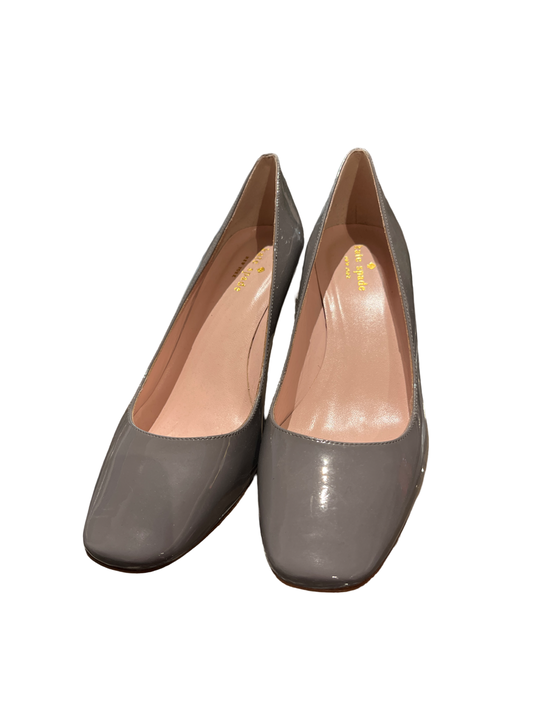 Kate Spade Gray Patent & Crystal Block Heels /9