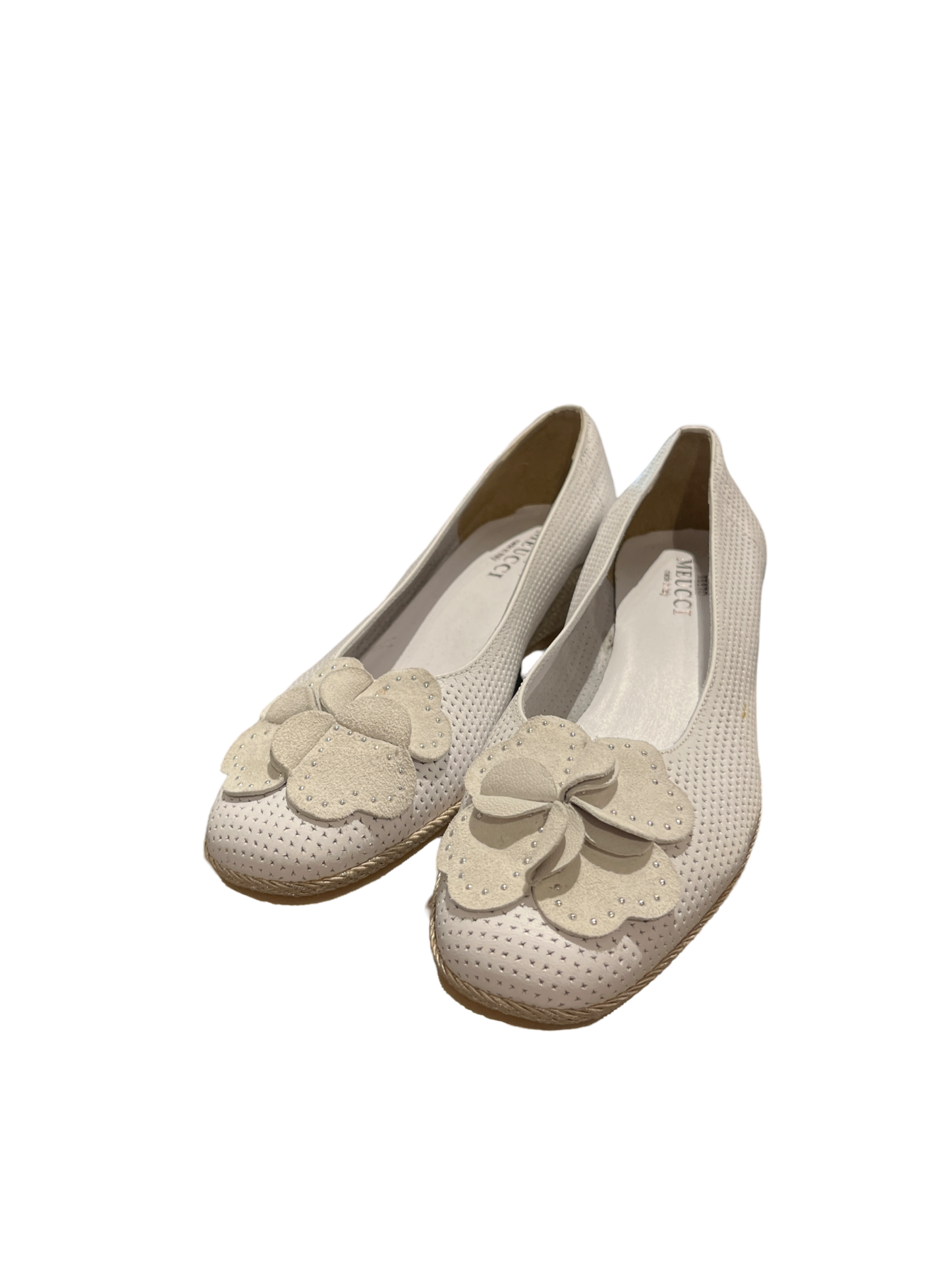 Sesto Meucci Mailie Leather White Pumps /9.5